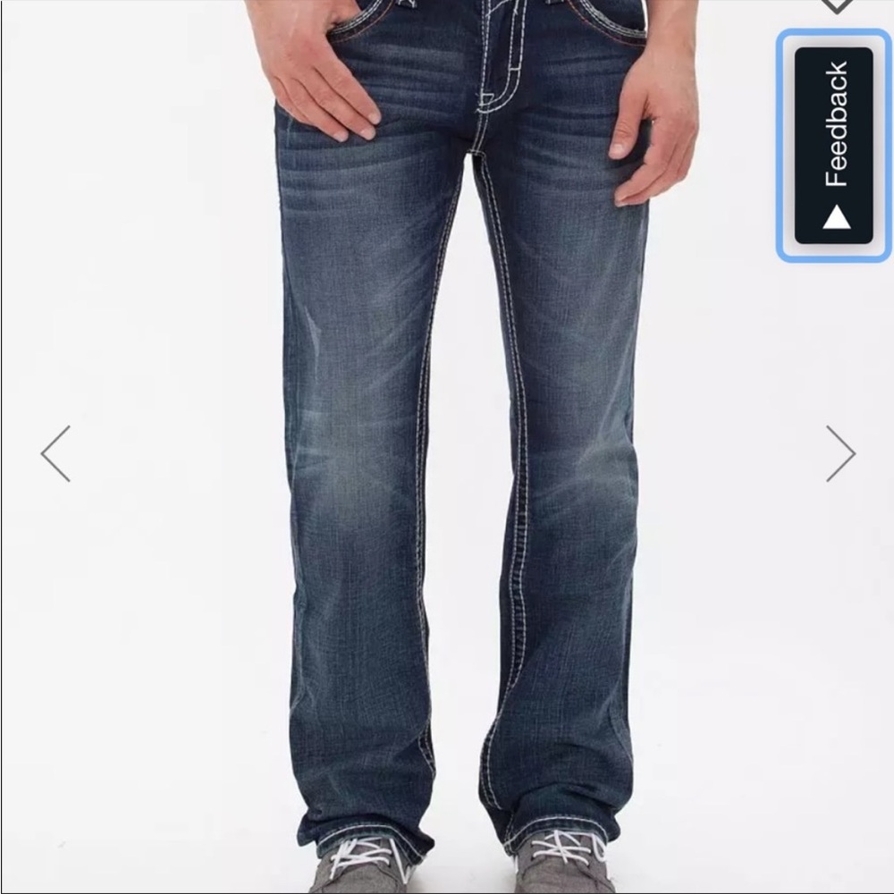 ROCK REVIVAL Harper Straight Denim Blue Jeans